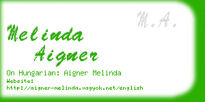 melinda aigner business card